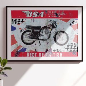 BSA Motorcycle poster