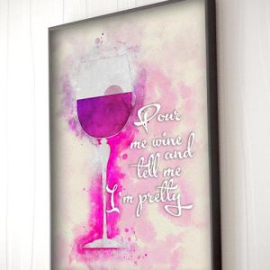 pour me wine poster